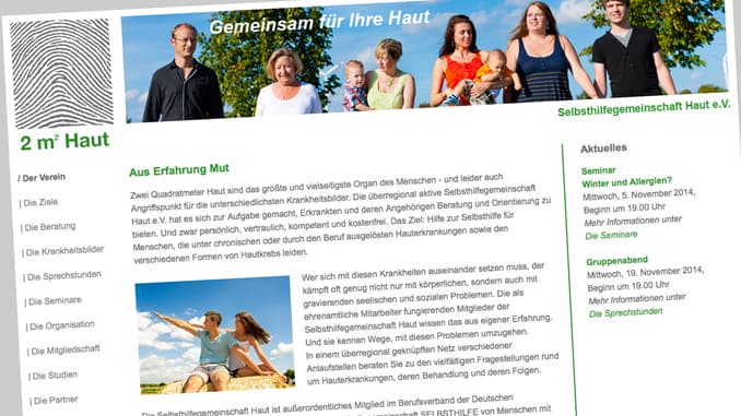 Mehr Informationen zu "Selbsthilfegemeinschaft Haut gibt auf"