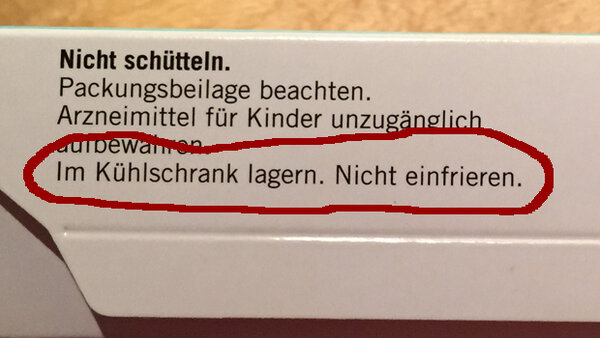 Patienten kühlen Medikamente oft nicht richtig