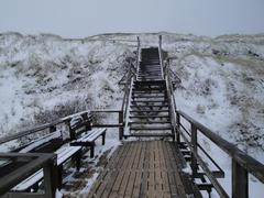 Strandübergang im Winter