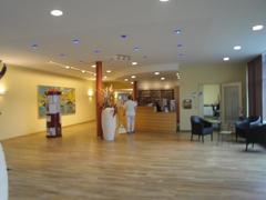 Blick auf die Rezeption