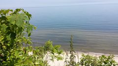 Strand bei der Klinik von oben