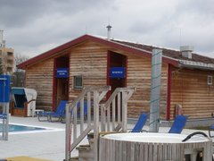 Im Außenbereich der Frankentherme