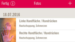Fotos von den betroffenen Stellen