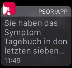 Die App informierte auch auf der Apple Watch