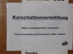 Eine Kurschattenvermittlung gibt es auch