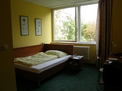 Blick aufs Bett