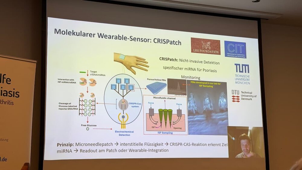 Professor Alexander Zink erläutert die Arbeit am Projekt CRISPatch